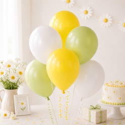 Lime Green, White & Yellow 12